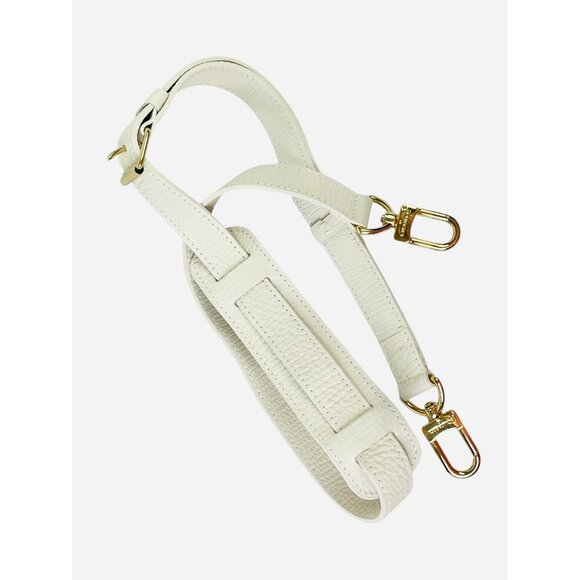 LOUIS VUITTON Pink Denim LV Messenger Bag Laptop Womens Pink White Crossbody GM - Picture 6 of 16